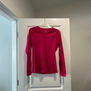 Women's Adidas Long Sleeve Pink Athletic Shirt Size M Medium